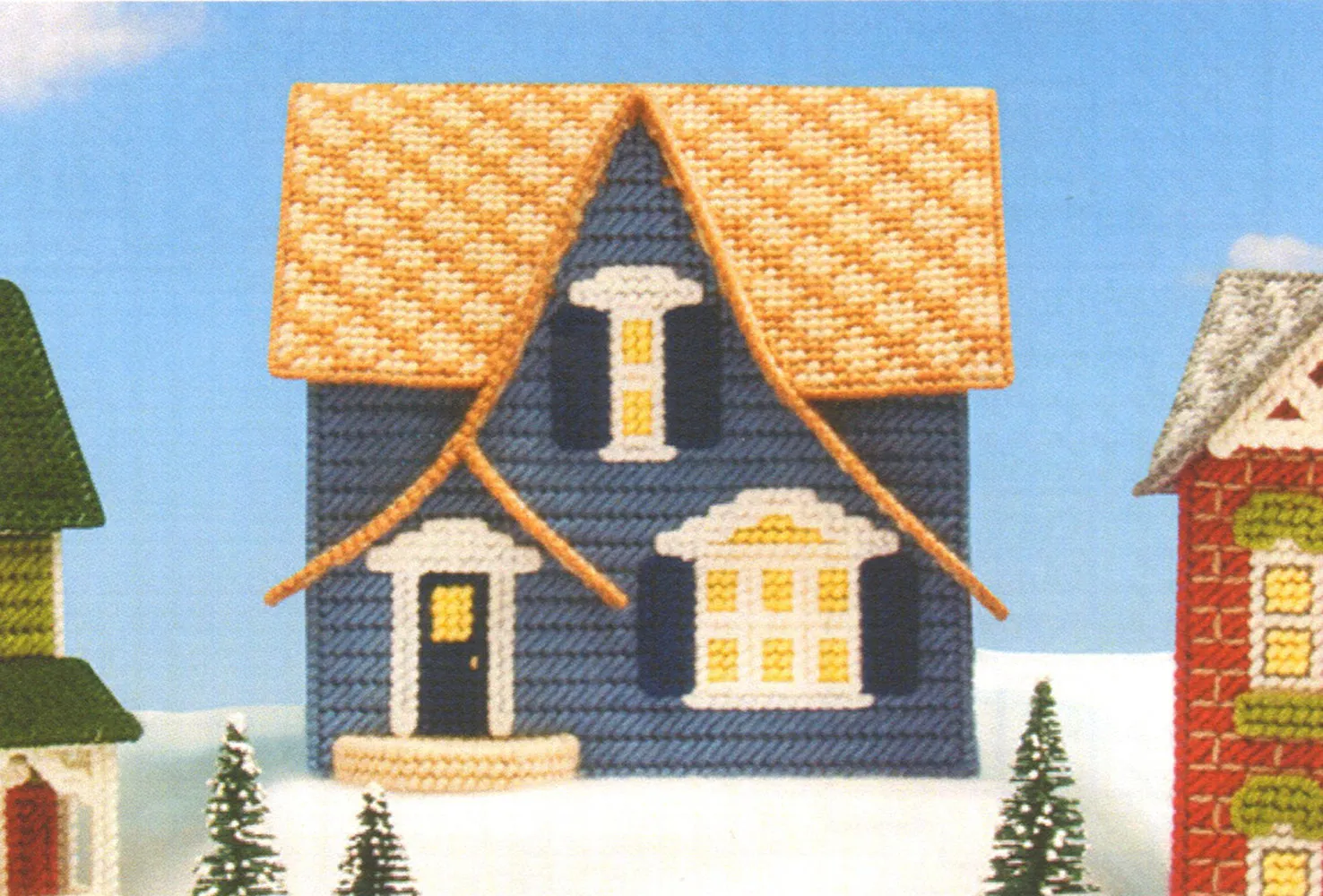 Blue House Pattern