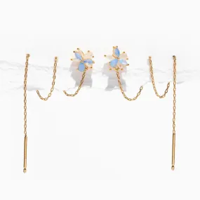 Bluebell Blossom Threader Earrings