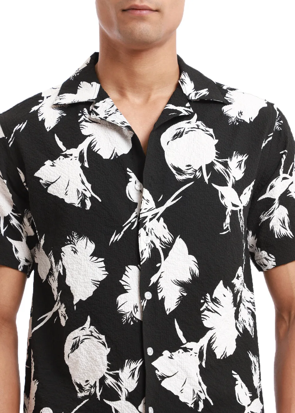 Blume Print Black Popcorn Shirt