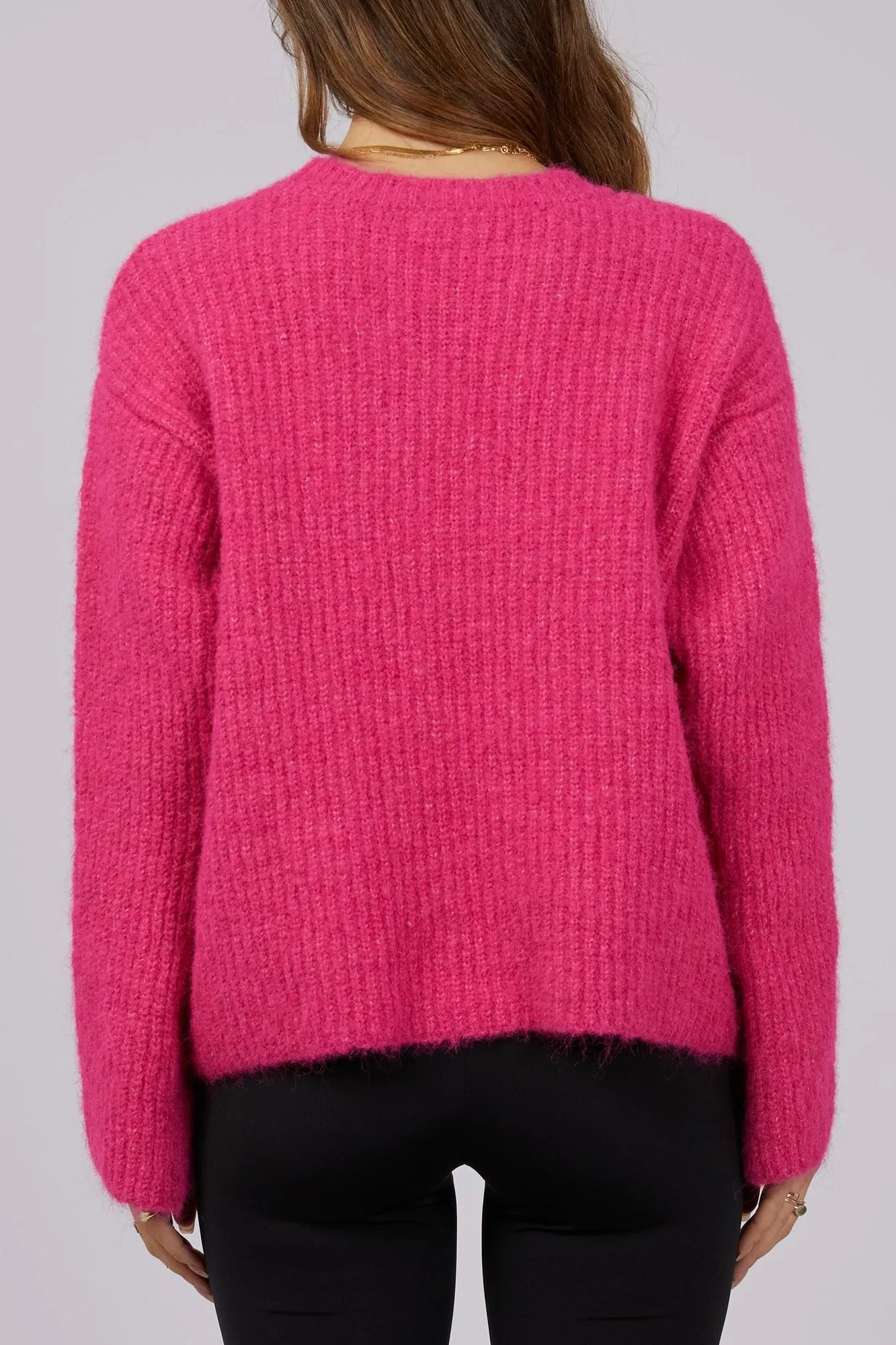 Brianna Pink Knit Sweater