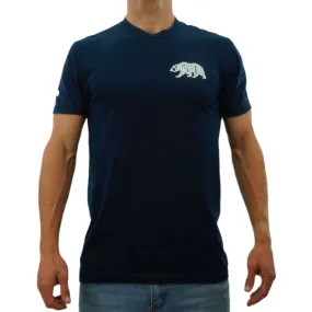 CALI Strong Word Bear T-shirt Navy Blue Glow in the Dark