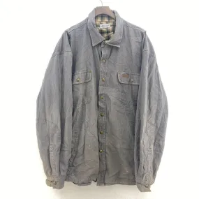 Carhartt Logo Snapped Vintage Gray Over Shirt Jacket Size 2XL