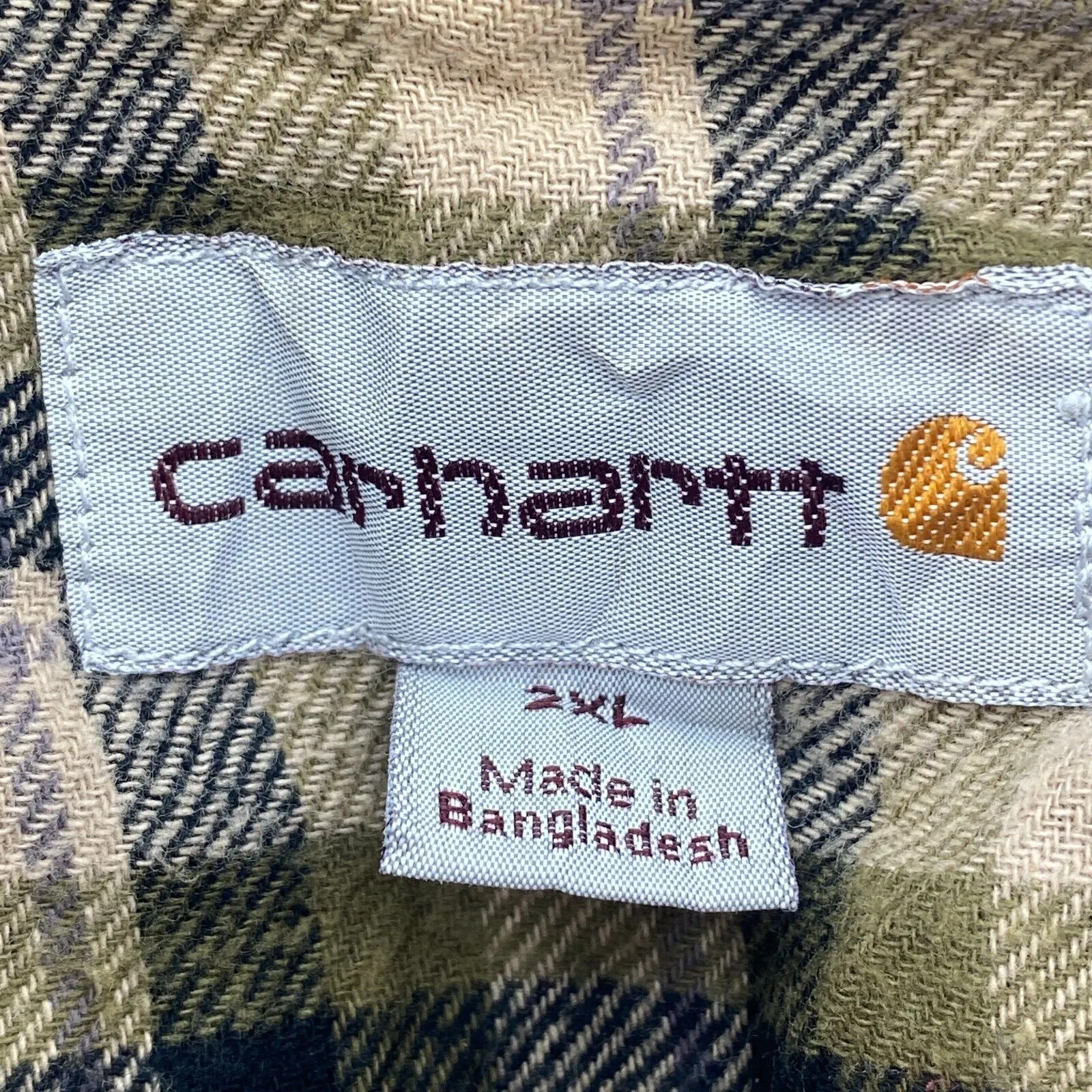 Carhartt Logo Snapped Vintage Gray Over Shirt Jacket Size 2XL