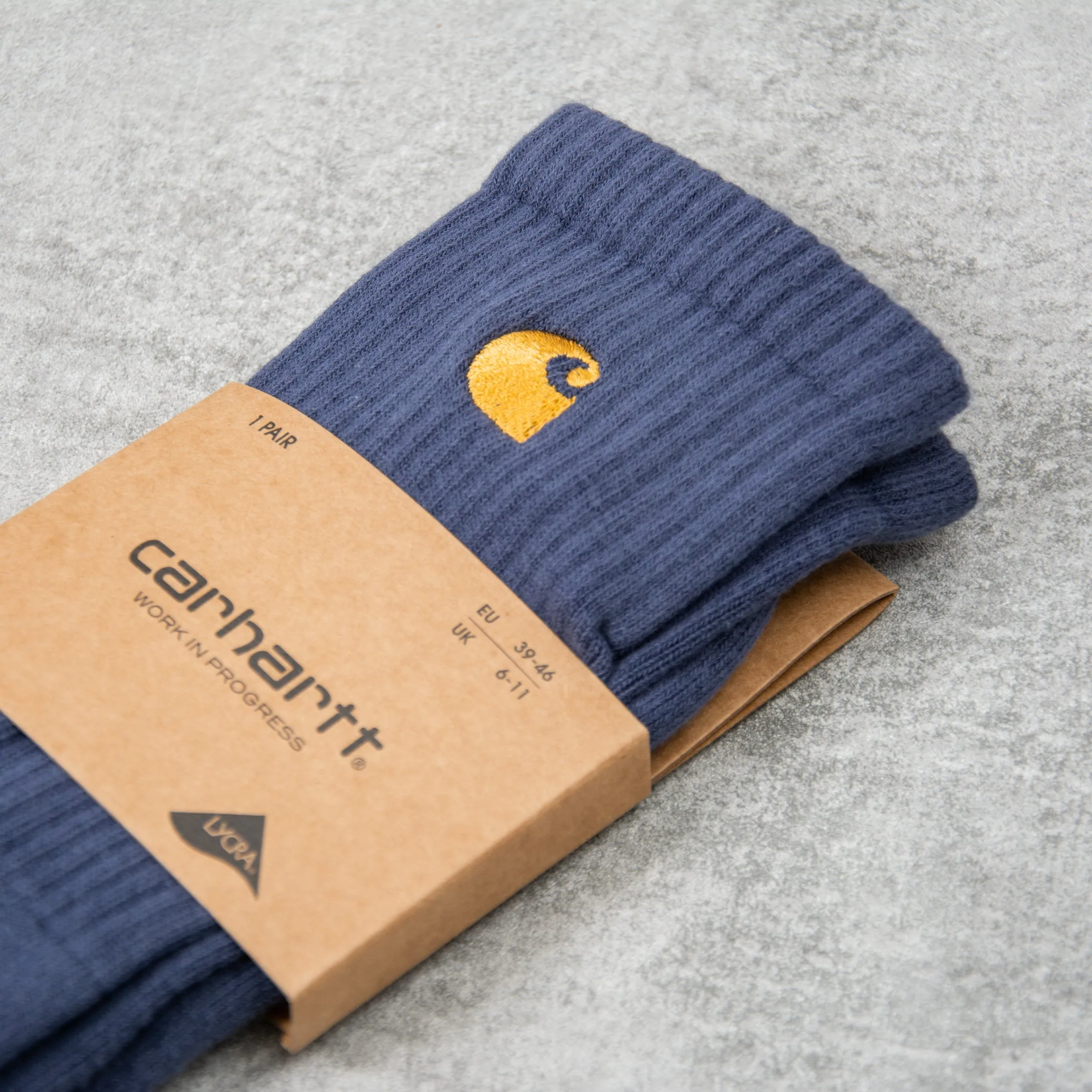 Carhartt WIP Chase Socks - Blue / Gold