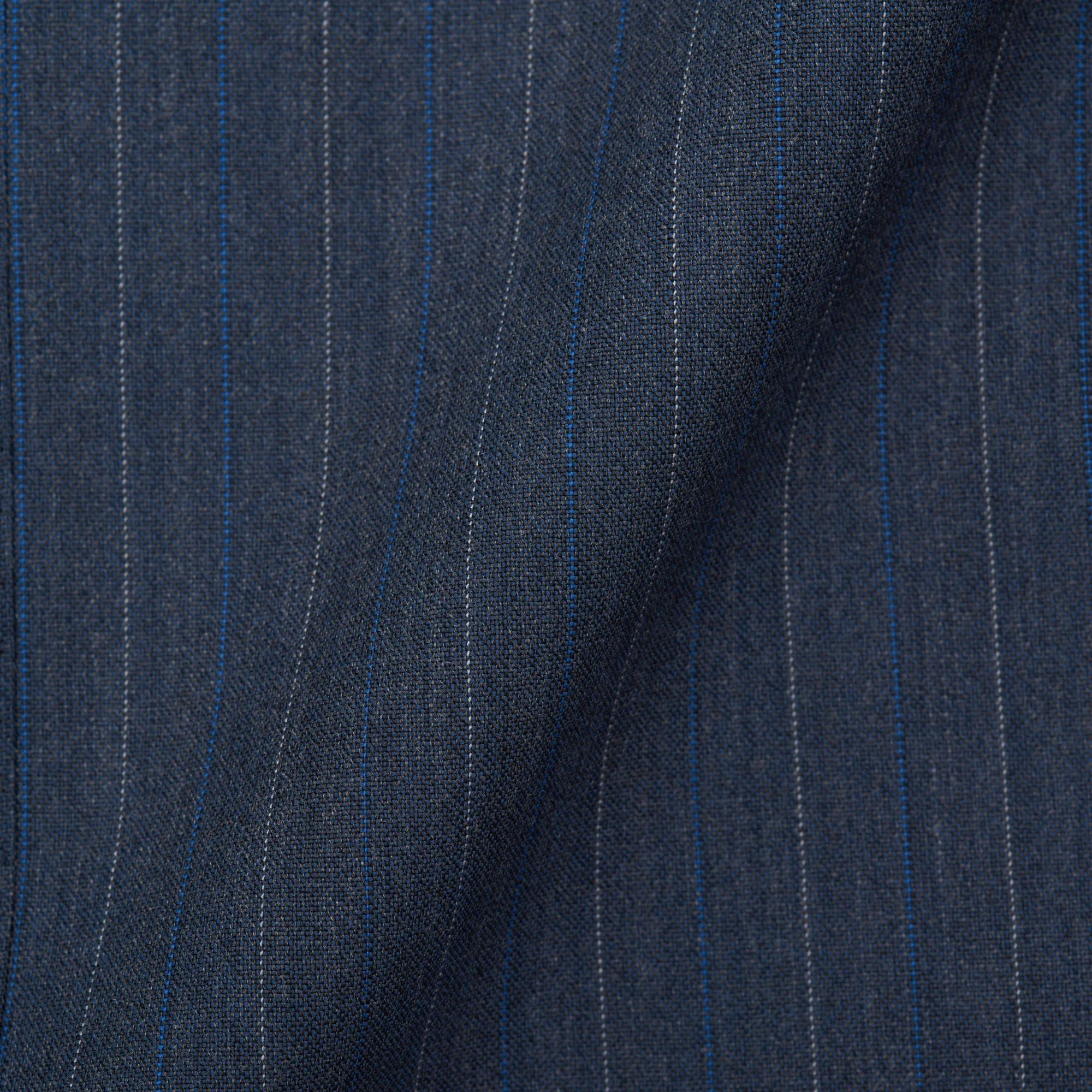 CESARE ATTOLINI Napoli Handmade Blue Striped Wool Super 120's Suit 52 NEW US 42