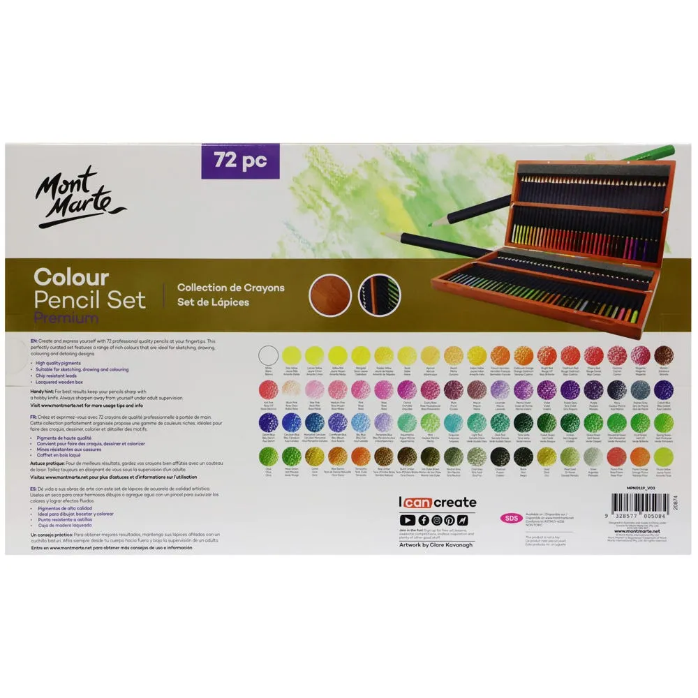 Colour Pencils Box Set Premium 72pc