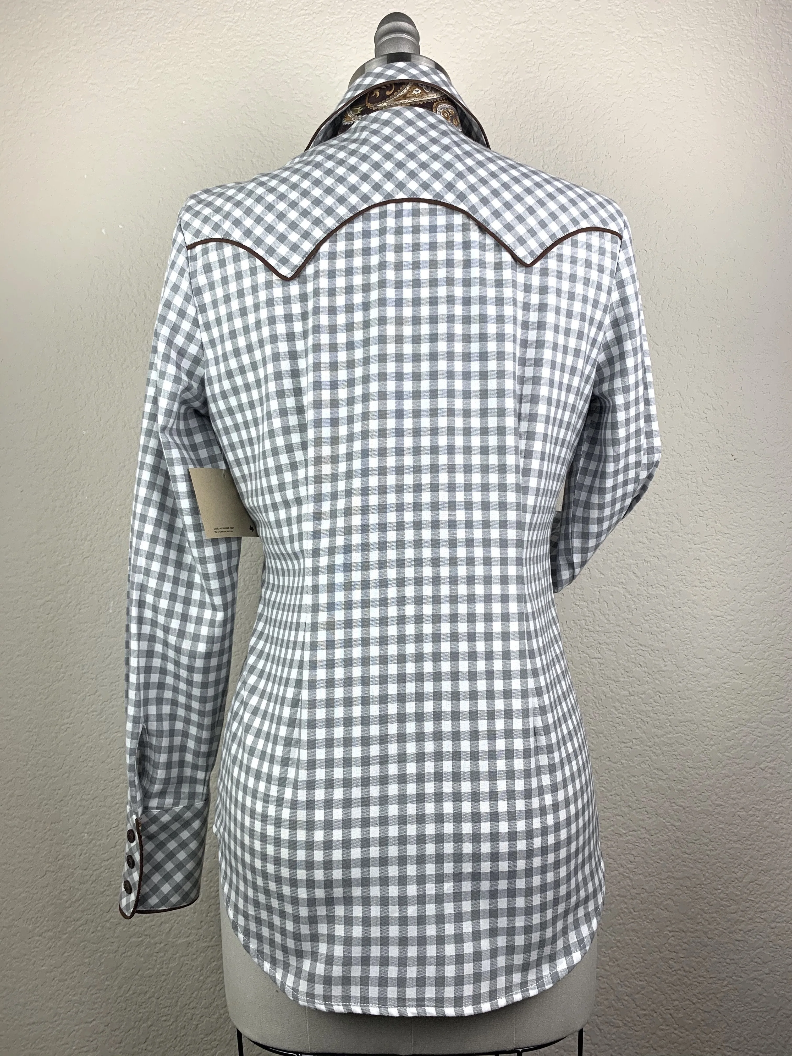 CR Western Pro Gray and White Gingham