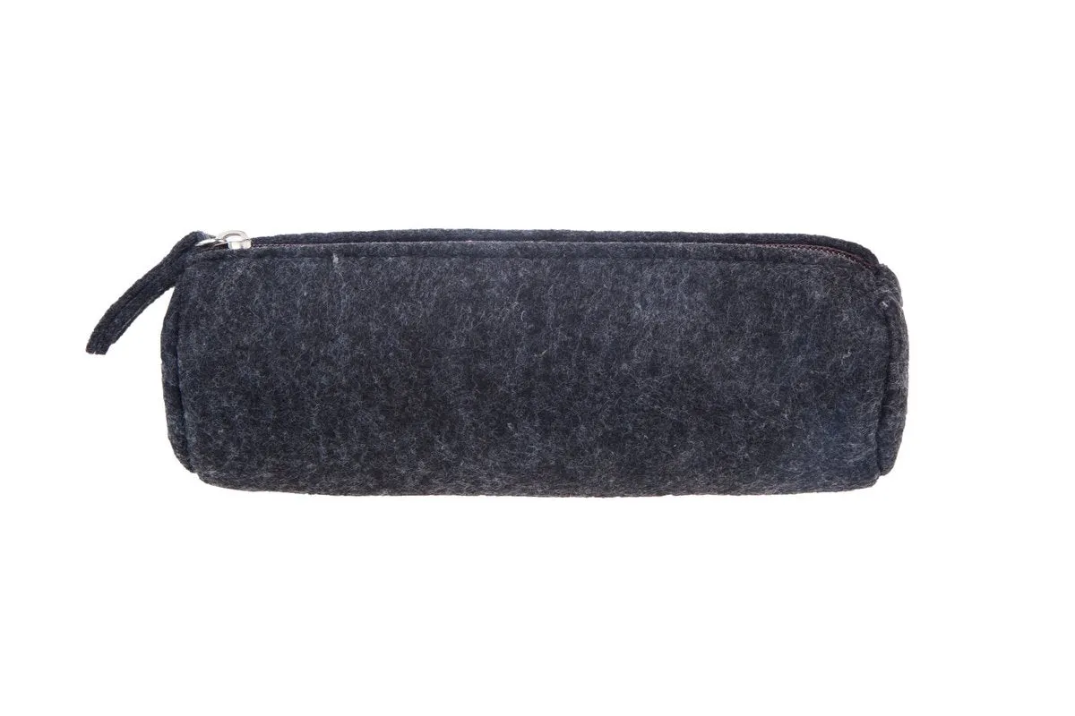 Cylindrical-Shaped Felt Pencil Case