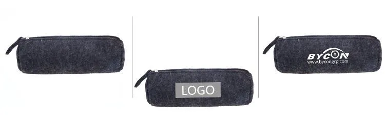 Cylindrical-Shaped Felt Pencil Case