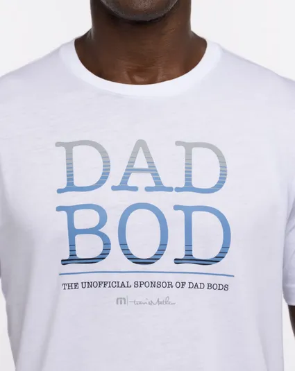 Dad Bod 2.0 T-Shirt, White/Blue