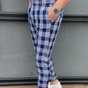 DJ PLUS: Plaid Skinny Dress Pants