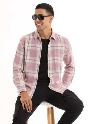 Dobby Carnation Checked Shirt