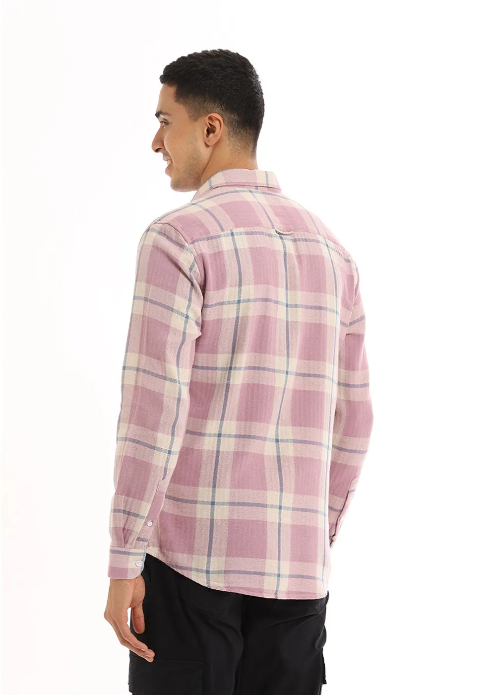 Dobby Carnation Checked Shirt