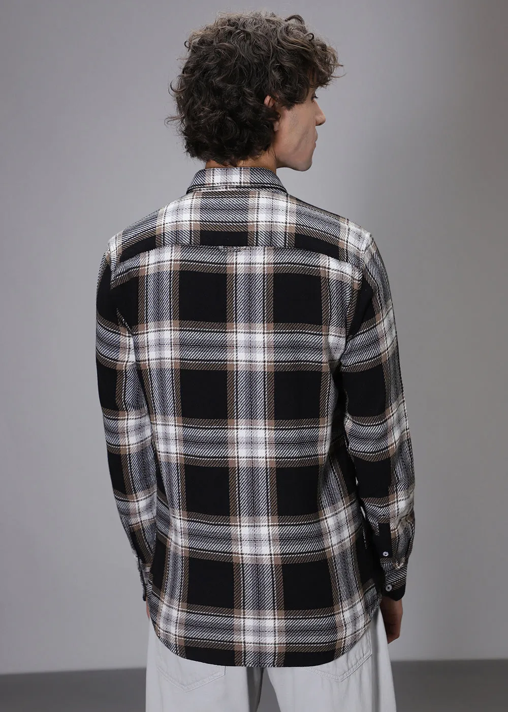 Dobby Grease Checked Shirt