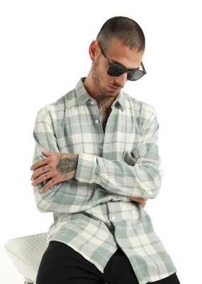 Dobby Turkish Green Check Shirt