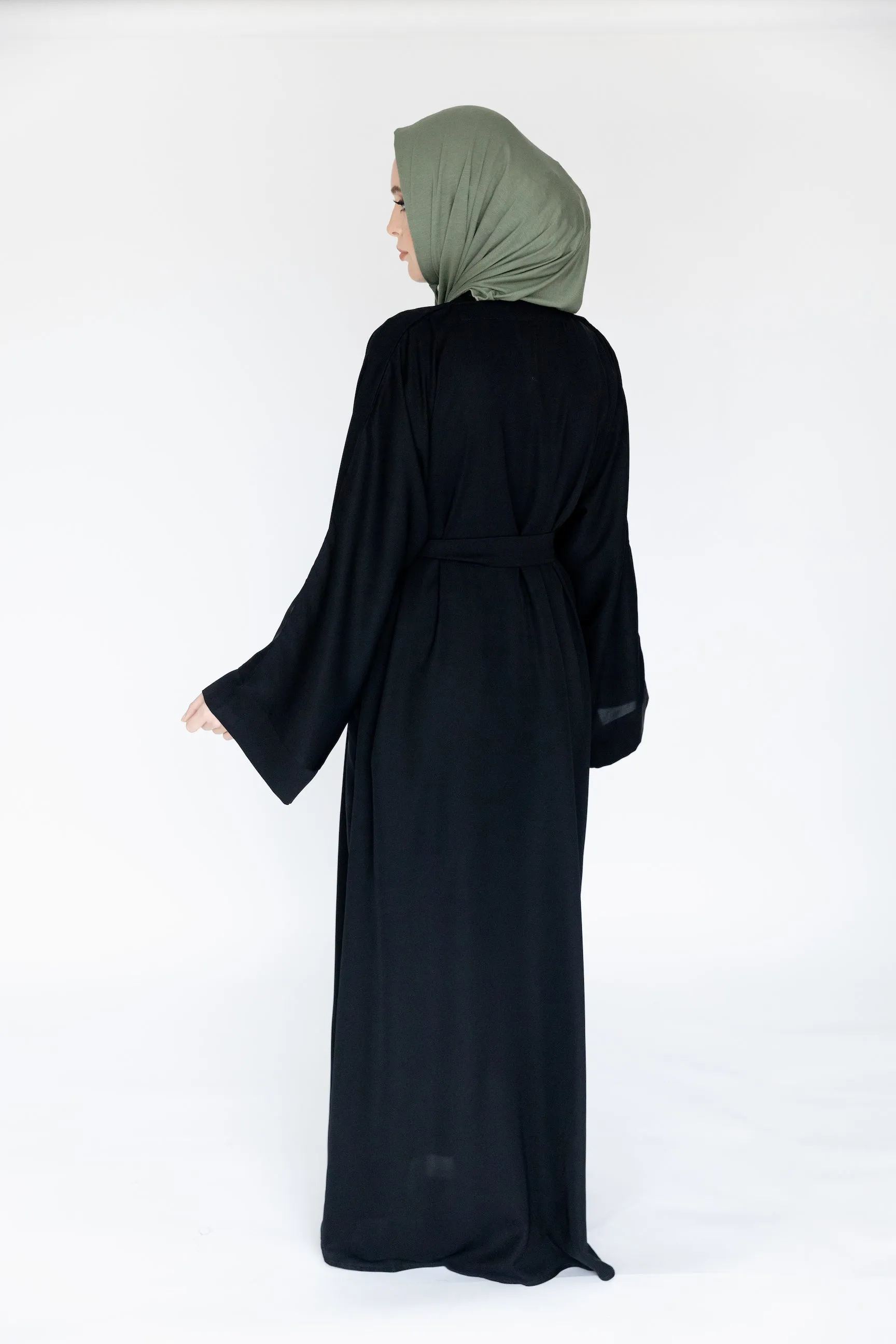 Double Black Abaya