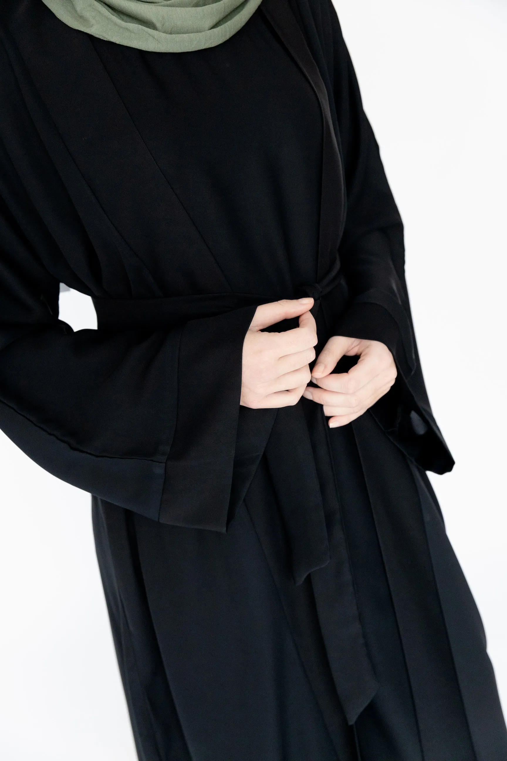 Double Black Abaya