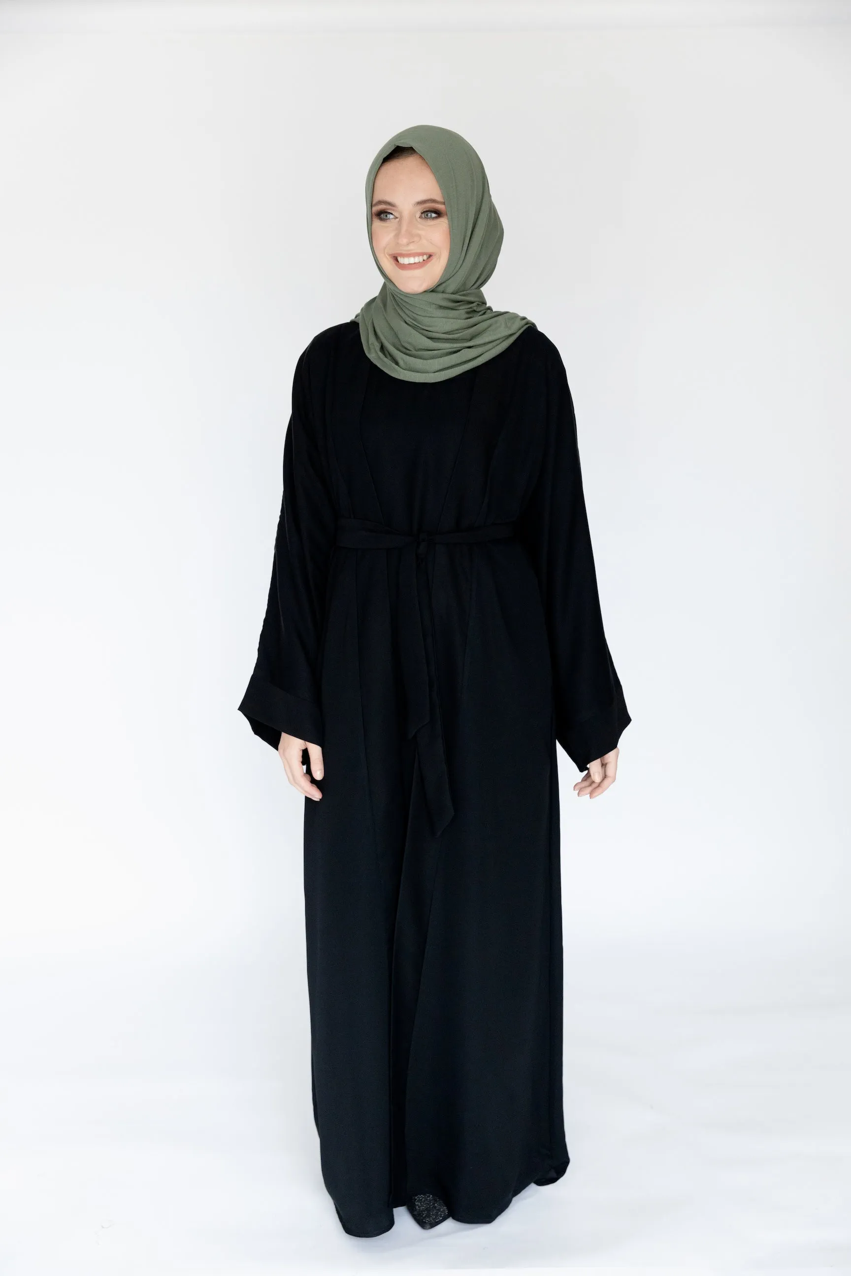 Double Black Abaya