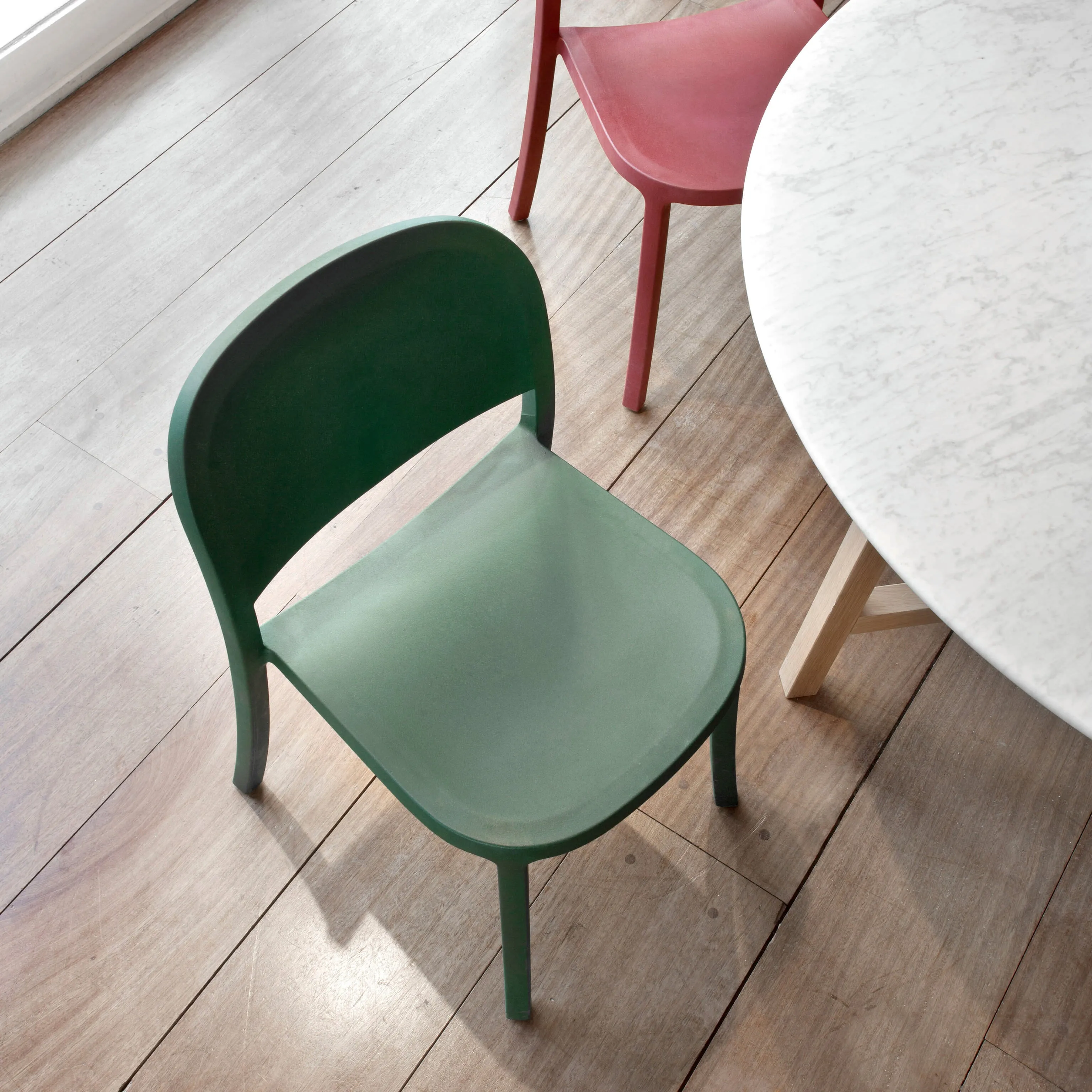 Emeco 1 Inch Reclaimed Stacking Chair - Green