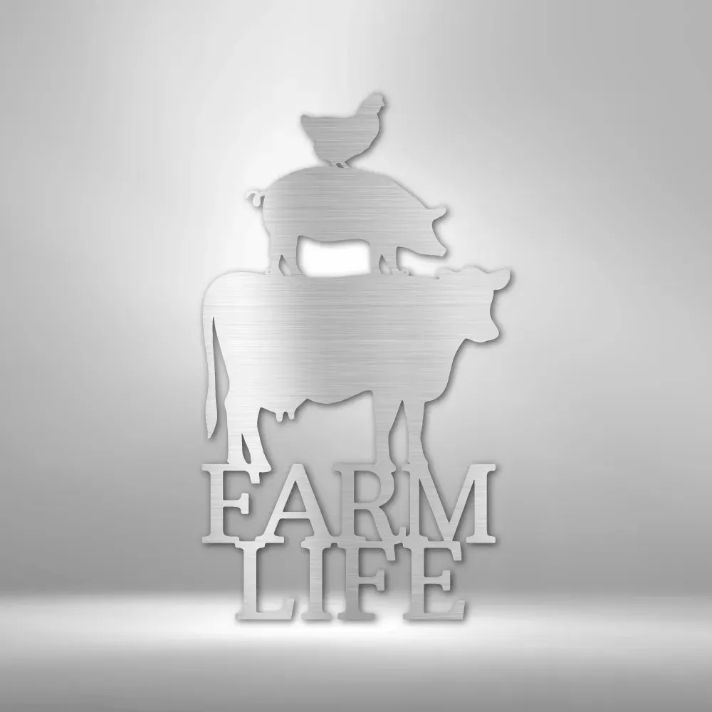 Farm Life Animals - Steel Sign