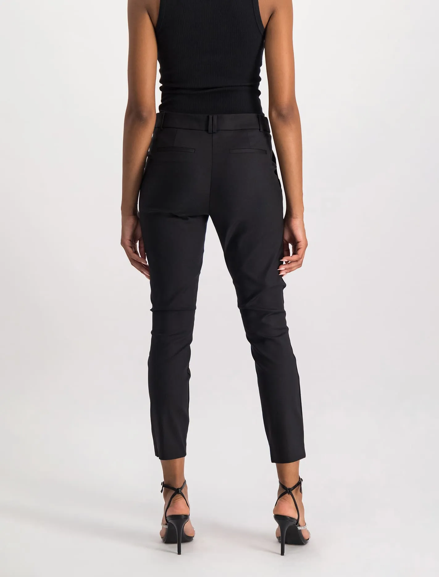 Faye High-Waisted Full-Length Slim Fit Pants for Women