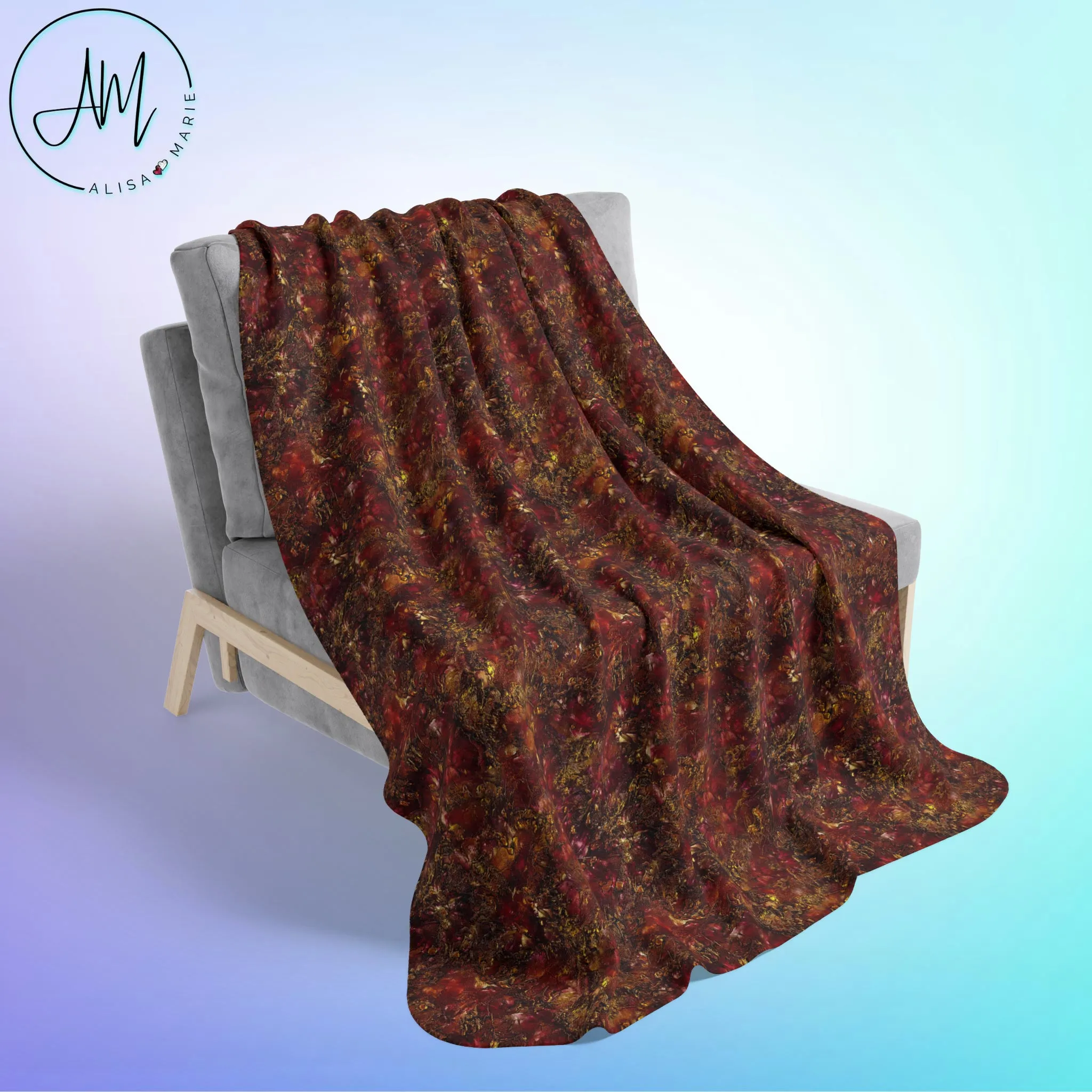 Fleece Sherpa Blanket - Ember Glow