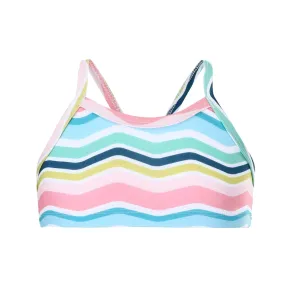 Girls Rainbow Wave Bikini Top