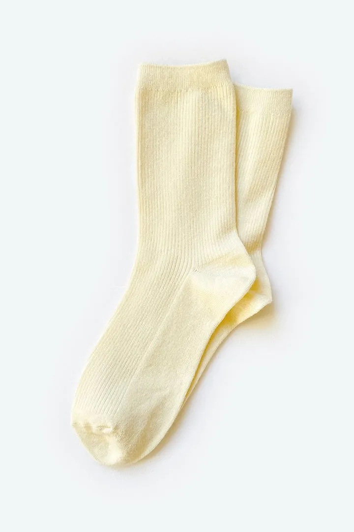 Hooray Everyday Wool Socks - Cream