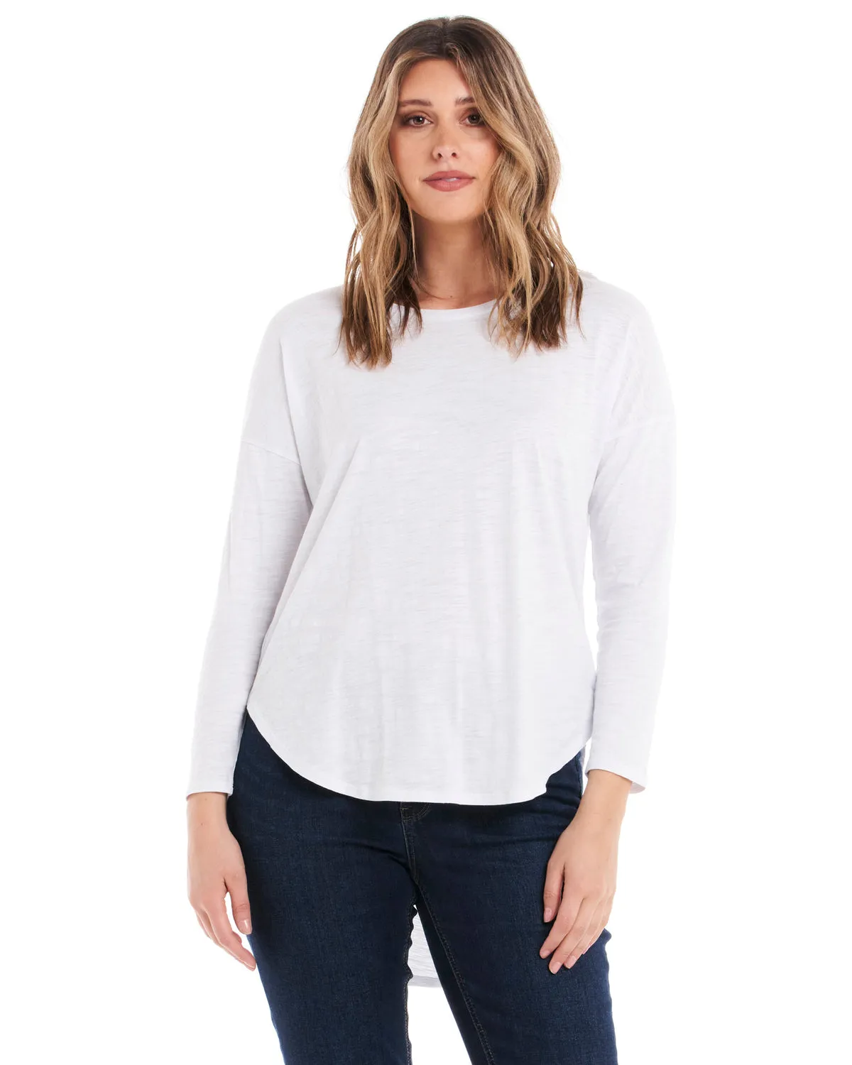 Jessie Long Sleeve Tee - White