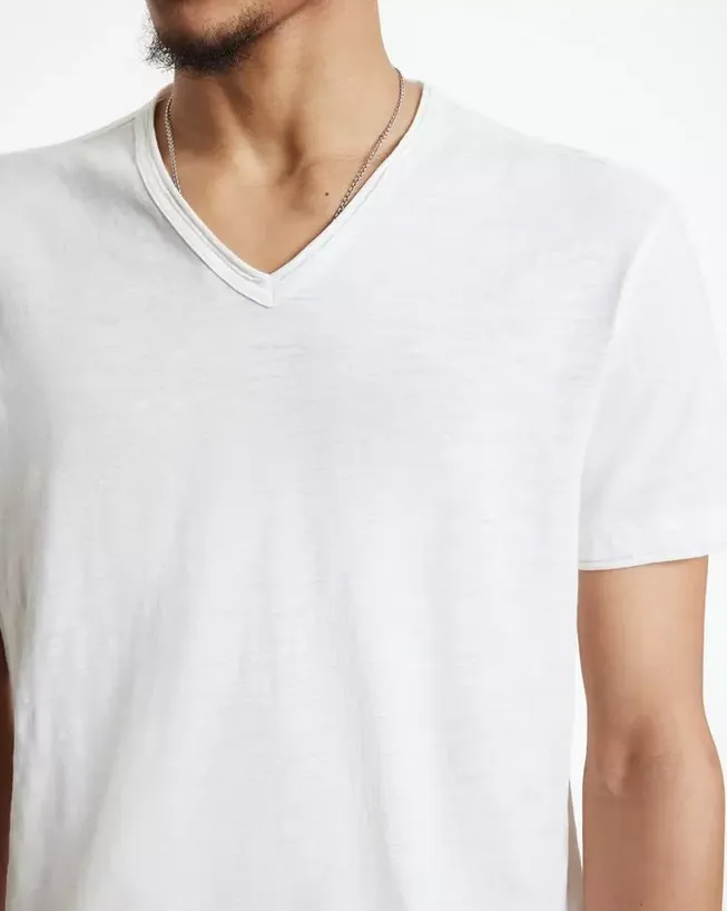 John Varvatos Miles V-Neck | White