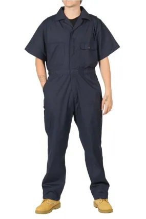 KEY Unlined Short Sleeve Coveralls - Blue