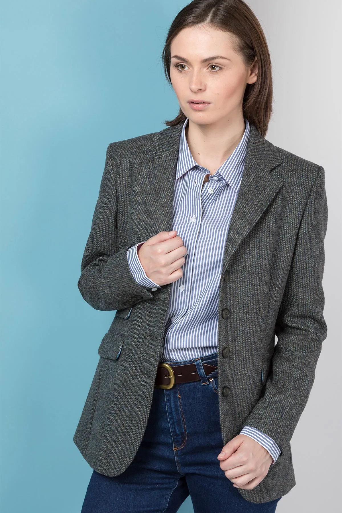 Ladies Long Tweed Blazer