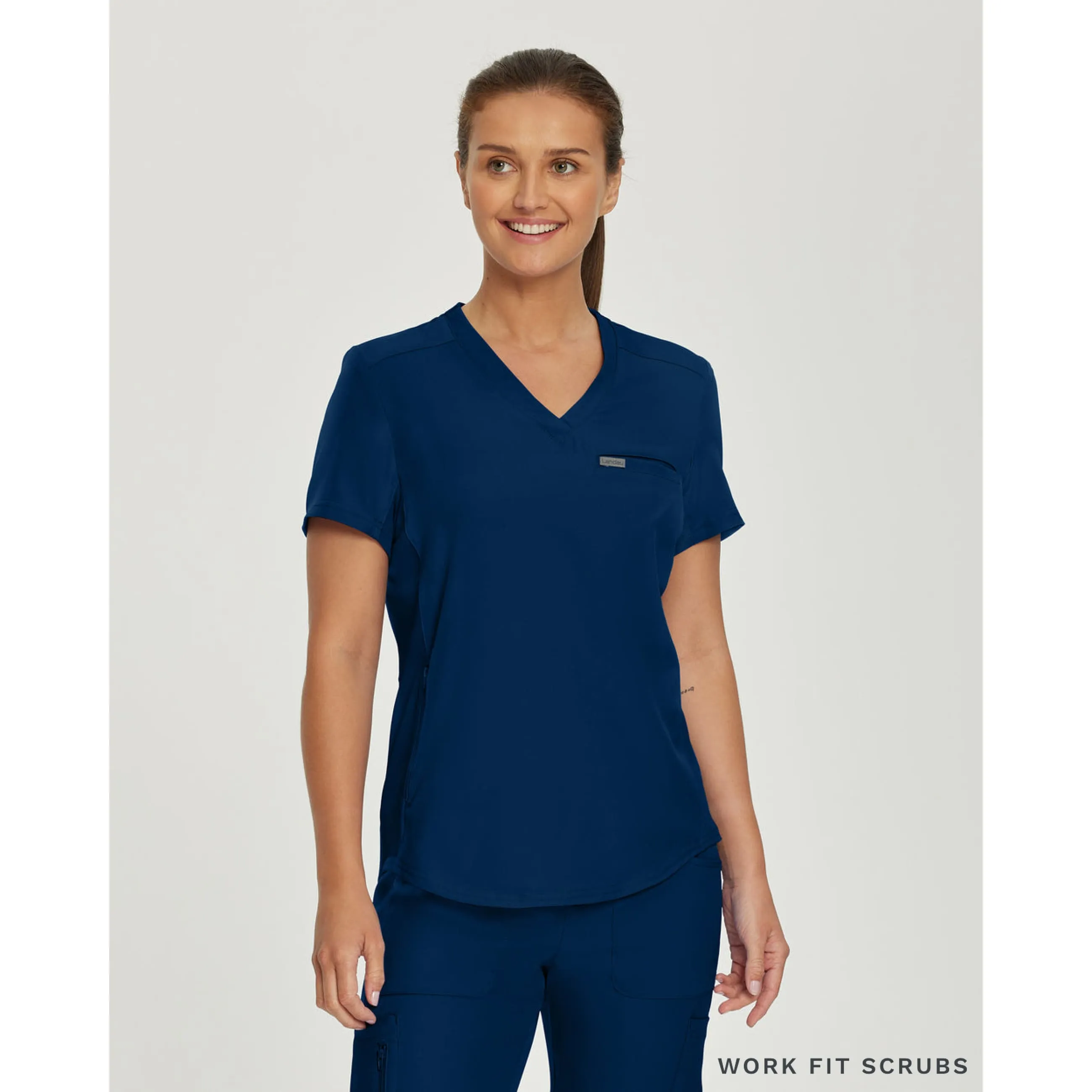 Landau - LT101-Curved hem tuck in top