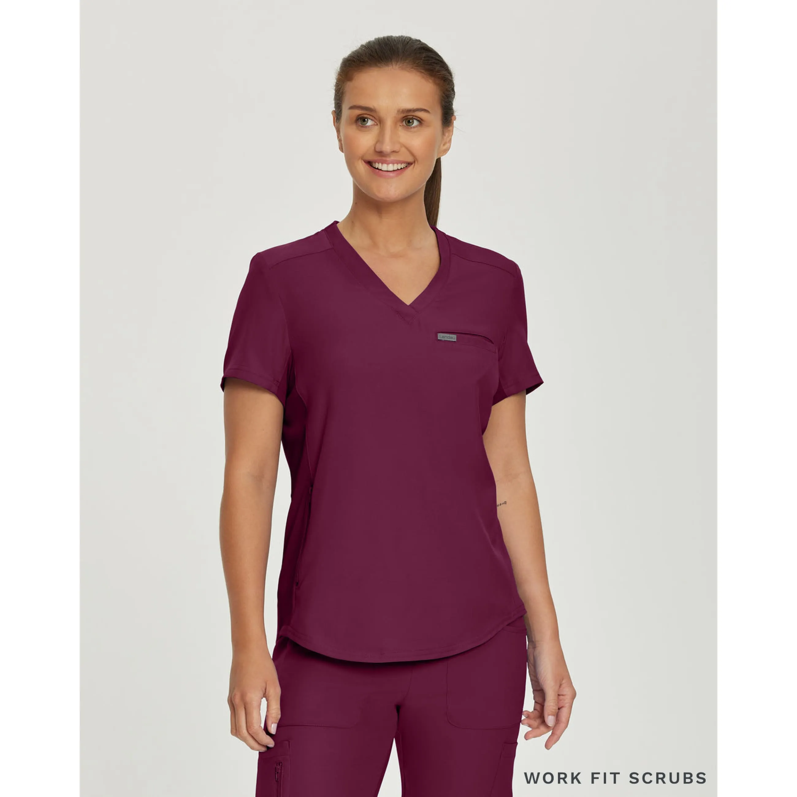 Landau - LT101-Curved hem tuck in top