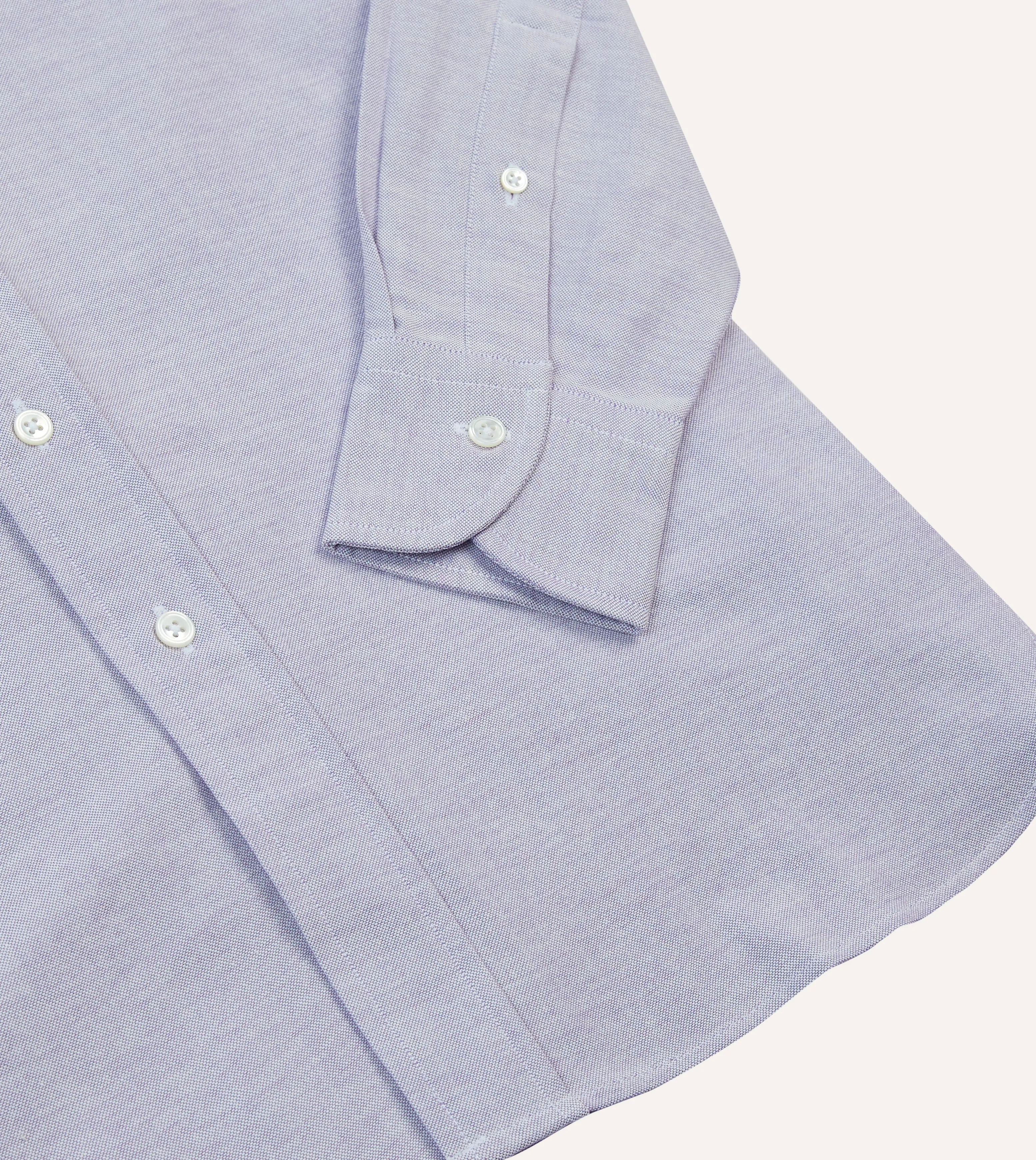 Lilac Cotton Oxford Cloth Button-Down Shirt