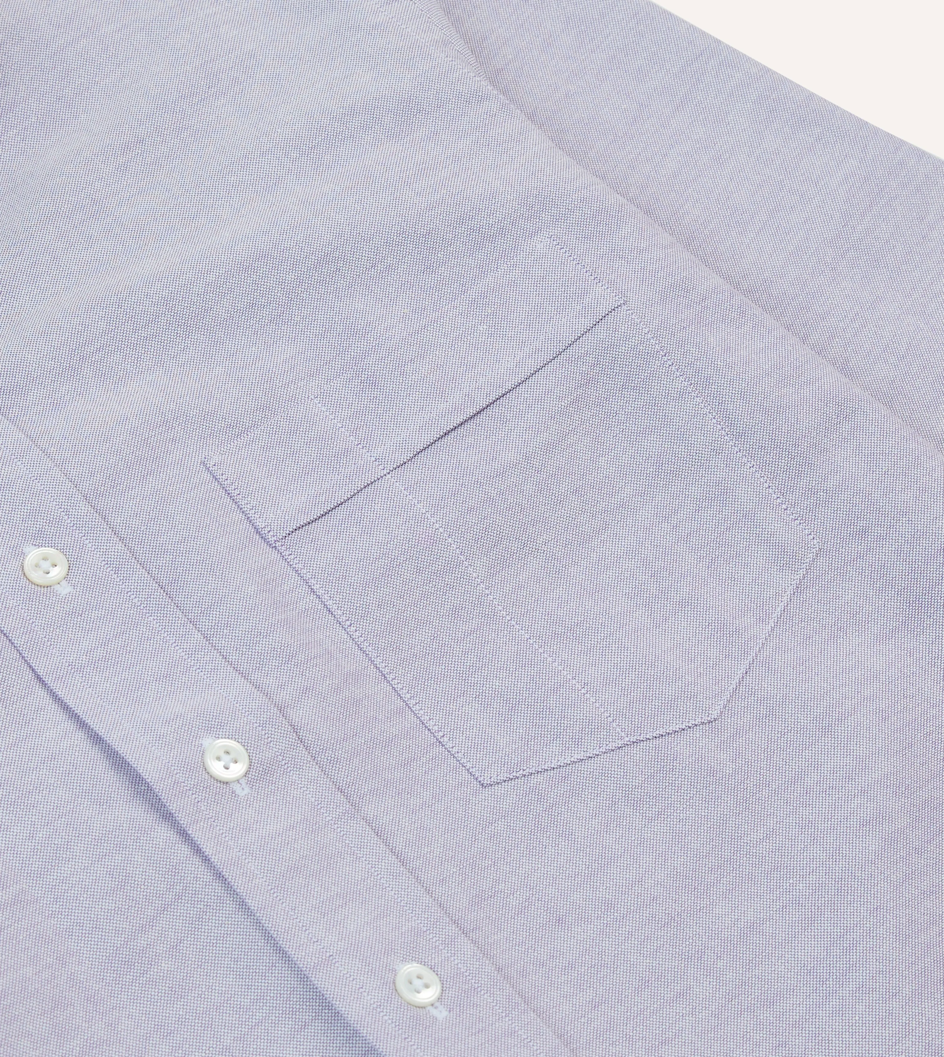 Lilac Cotton Oxford Cloth Button-Down Shirt