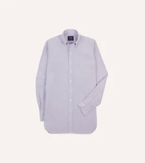 Lilac Cotton Oxford Cloth Button-Down Shirt