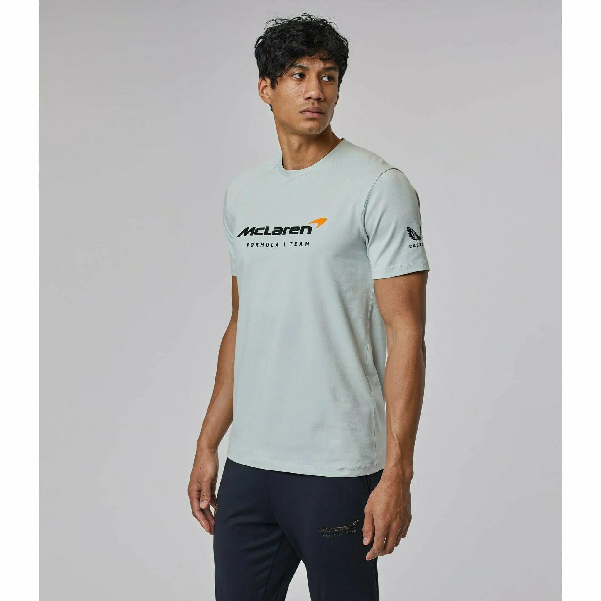 McLaren F1 Men's Lifestyle T-Shirt- Black/Dark Gray/Light Gray/Papaya/Blue/White