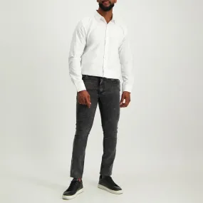 MENS ZAFF WHITE L/S SLIMFIT CORE SHIRT