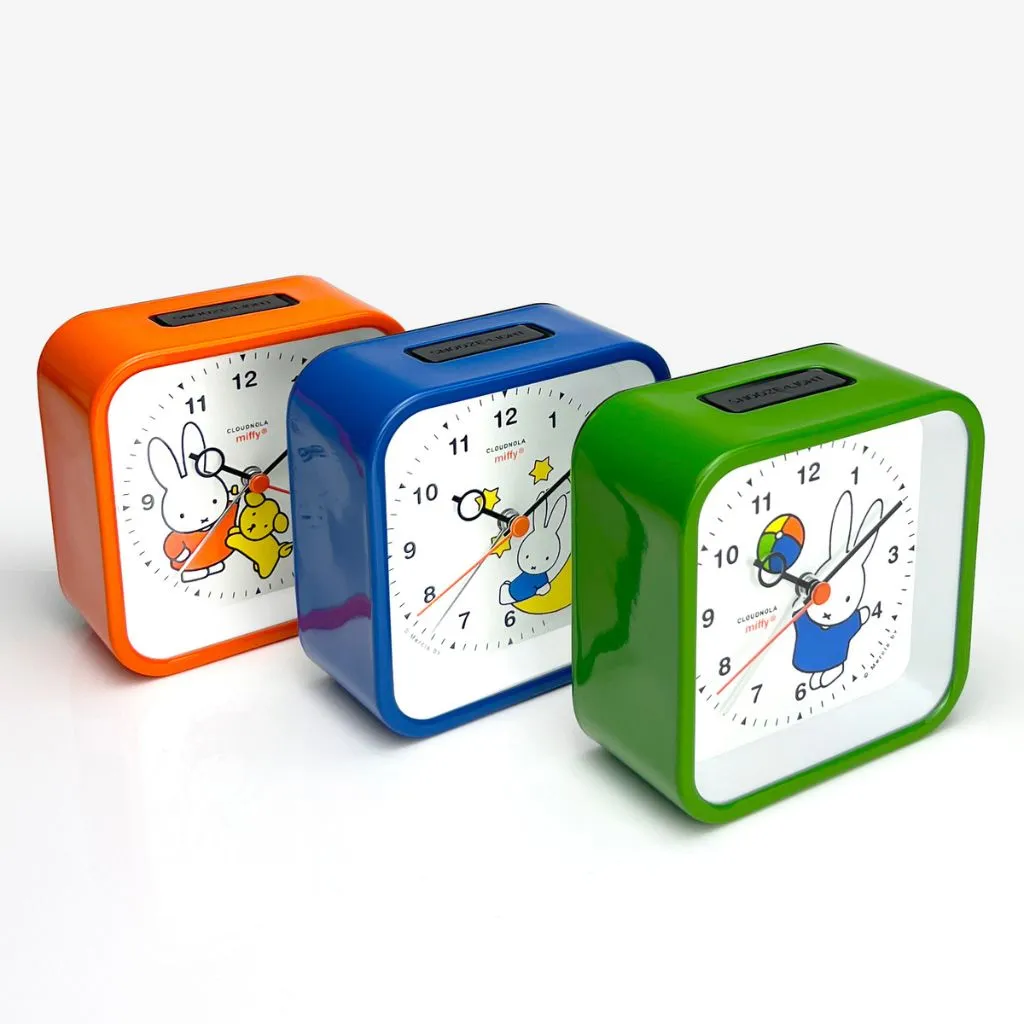 Miffy-Themed Orange Childrens Alarm Clock with Nightlight and Fun Wake-Up Sounds