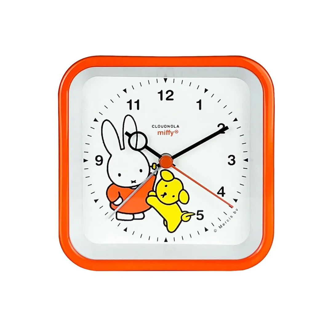 Miffy-Themed Orange Childrens Alarm Clock with Nightlight and Fun Wake-Up Sounds