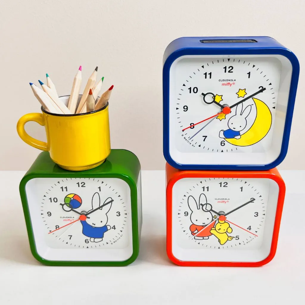 Miffy-Themed Orange Childrens Alarm Clock with Nightlight and Fun Wake-Up Sounds