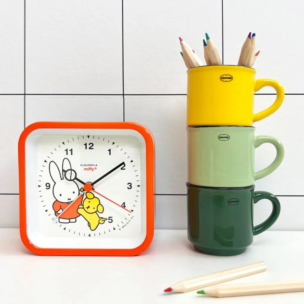 Miffy-Themed Orange Childrens Alarm Clock with Nightlight and Fun Wake-Up Sounds