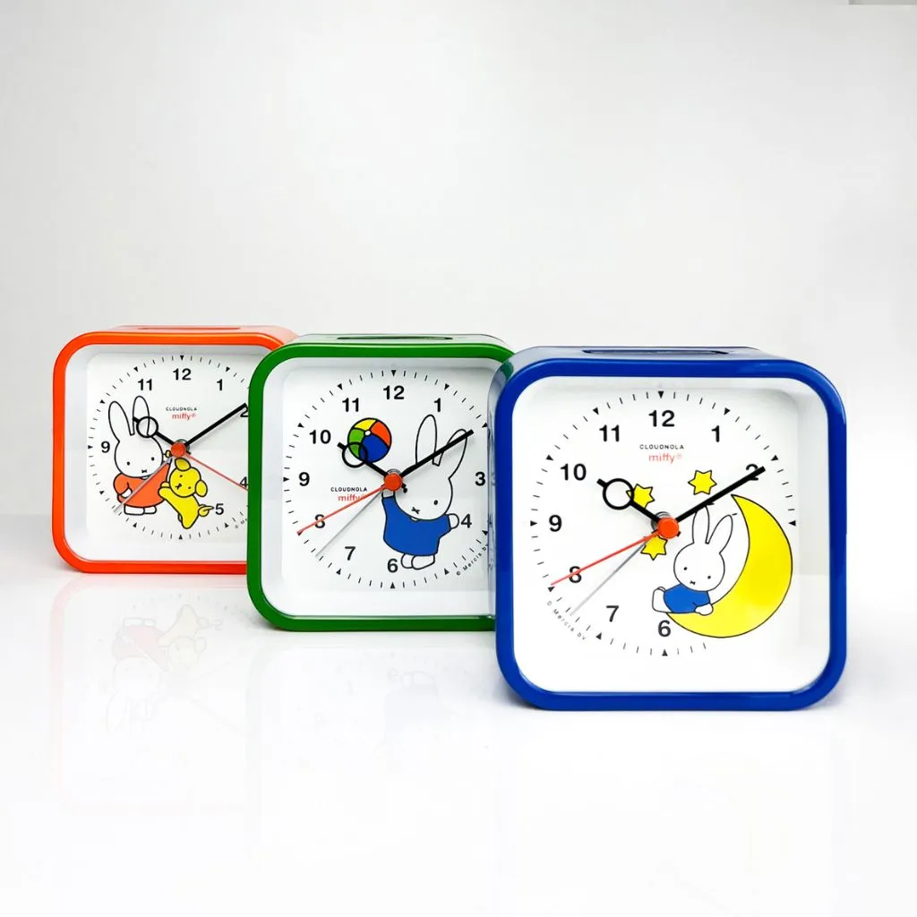 Miffy-Themed Orange Childrens Alarm Clock with Nightlight and Fun Wake-Up Sounds