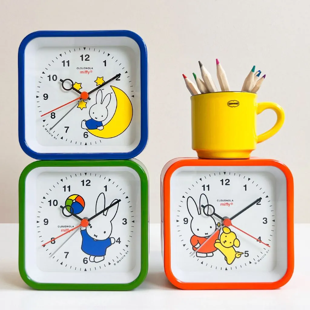 Miffy-Themed Orange Childrens Alarm Clock with Nightlight and Fun Wake-Up Sounds