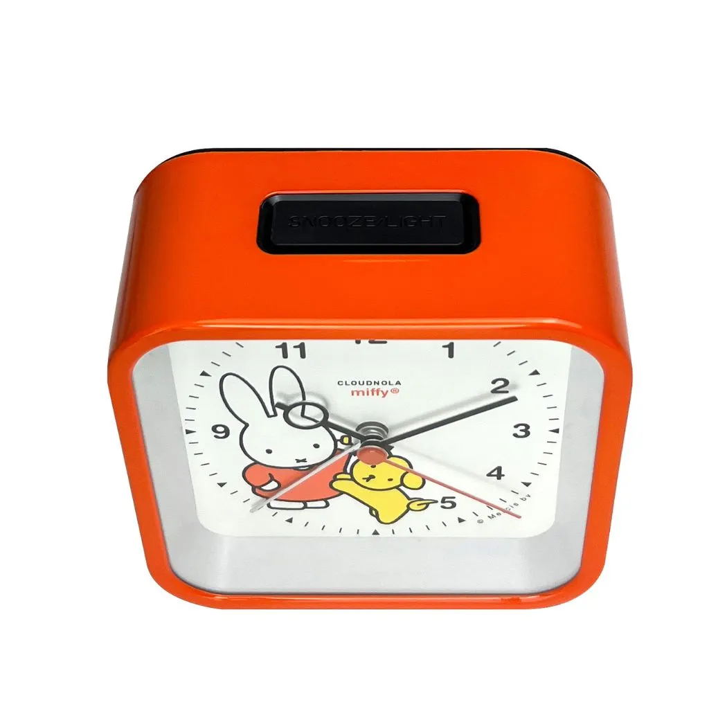 Miffy-Themed Orange Childrens Alarm Clock with Nightlight and Fun Wake-Up Sounds