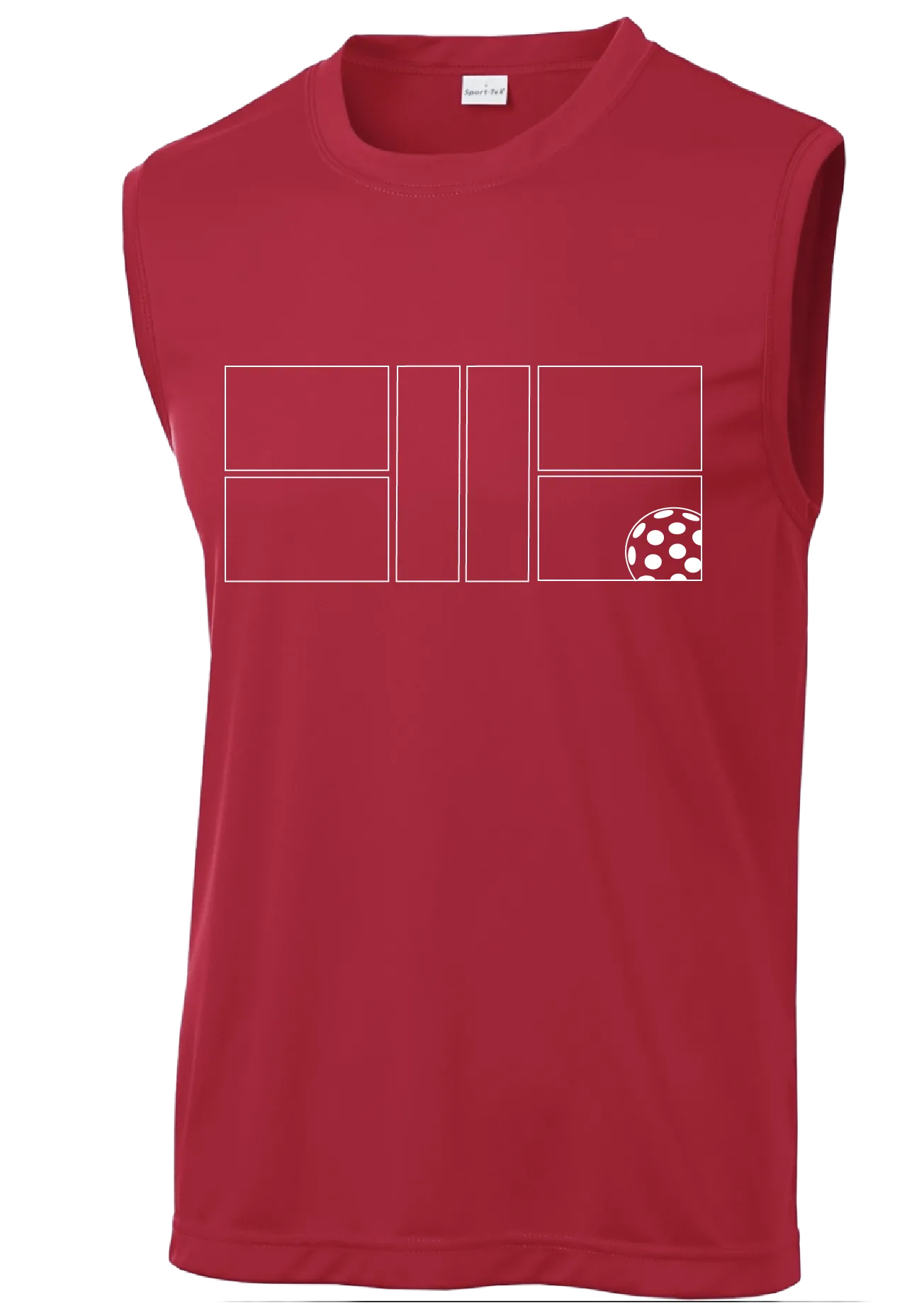 Pickleball Court | Men's Sleeveless Athletic Shirt | 100% Polyester