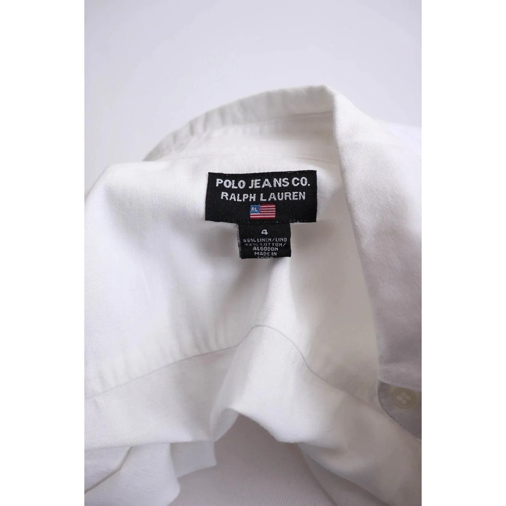 RALPH LAUREN 00's White Linen Dress | Size 4