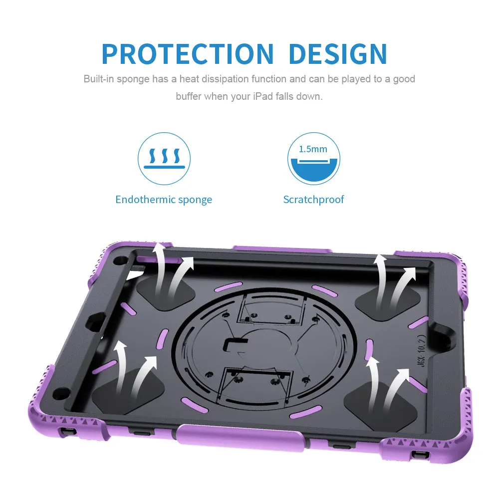 Tough On iPad 7 / 8 / 9th Gen 10.2" Case Rugged Protection Purple