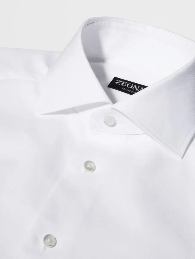 Trofeo Cotton French Cuff Shirt | White